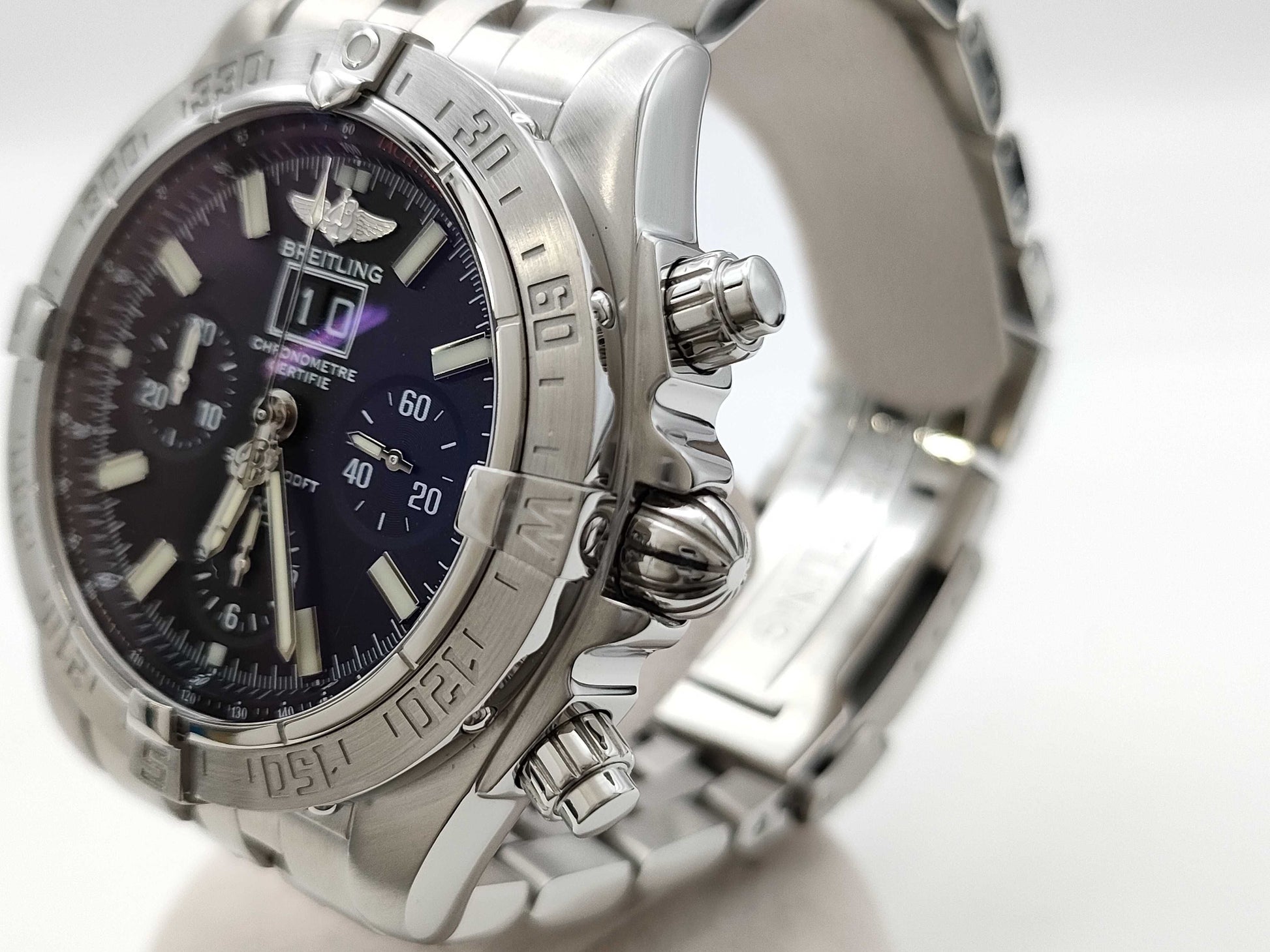 BREITLING Chronomat Blackbird A44359 2366867 SS AT Black Dial Men's Watch