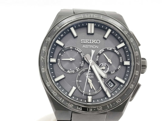 SEIKO Astron SBXC147 5X53-0BR0 3O0851 Solar TI Black Dial Men's Watch