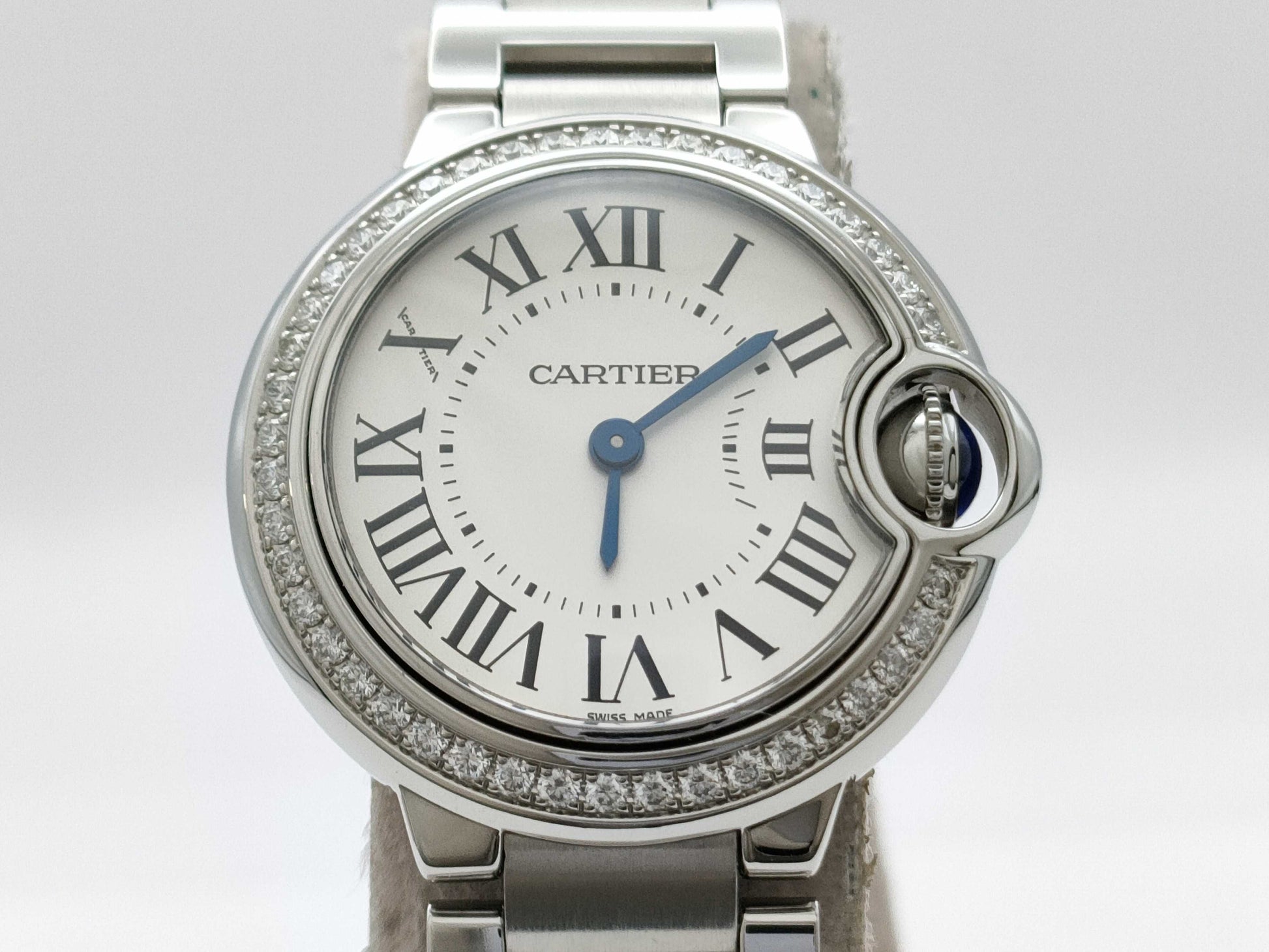 Cartier Ballon Bleu W4BB0015 3009 796844YX Stainless Steel Quartz Silver Dial Women's Watch