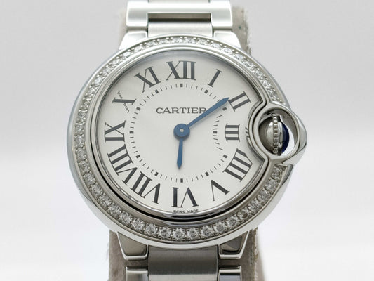 Cartier Ballon Bleu W4BB0015 3009 796844YX Stainless Steel Quartz Silver Dial Women's Watch