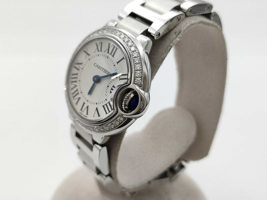 Cartier Ballon Bleu W4BB0015 3009 796844YX Stainless Steel Quartz Silver Dial Women's Watch