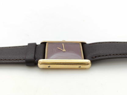 Cartier Must Tank 6 132820 Bordeaux Dial Manual Winding Women's Watch