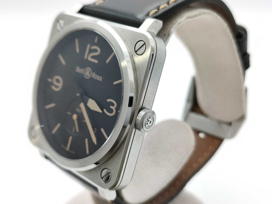 Bell & Ross Heritage BRS-64-S-07080 Quartz Black Dial Men's Watch