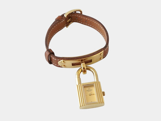 HERMES Kelly Watch 689492 Quartz Gold Brown Women's Watch