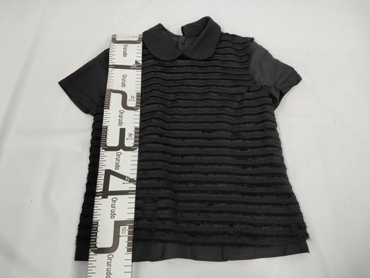 COMME des GARCONS COMME de GARCONS COMME de GARCONS COMME de GARCONS Early Archive AD2006 Velour Border Sleeveless Top Blouse Black Size M
