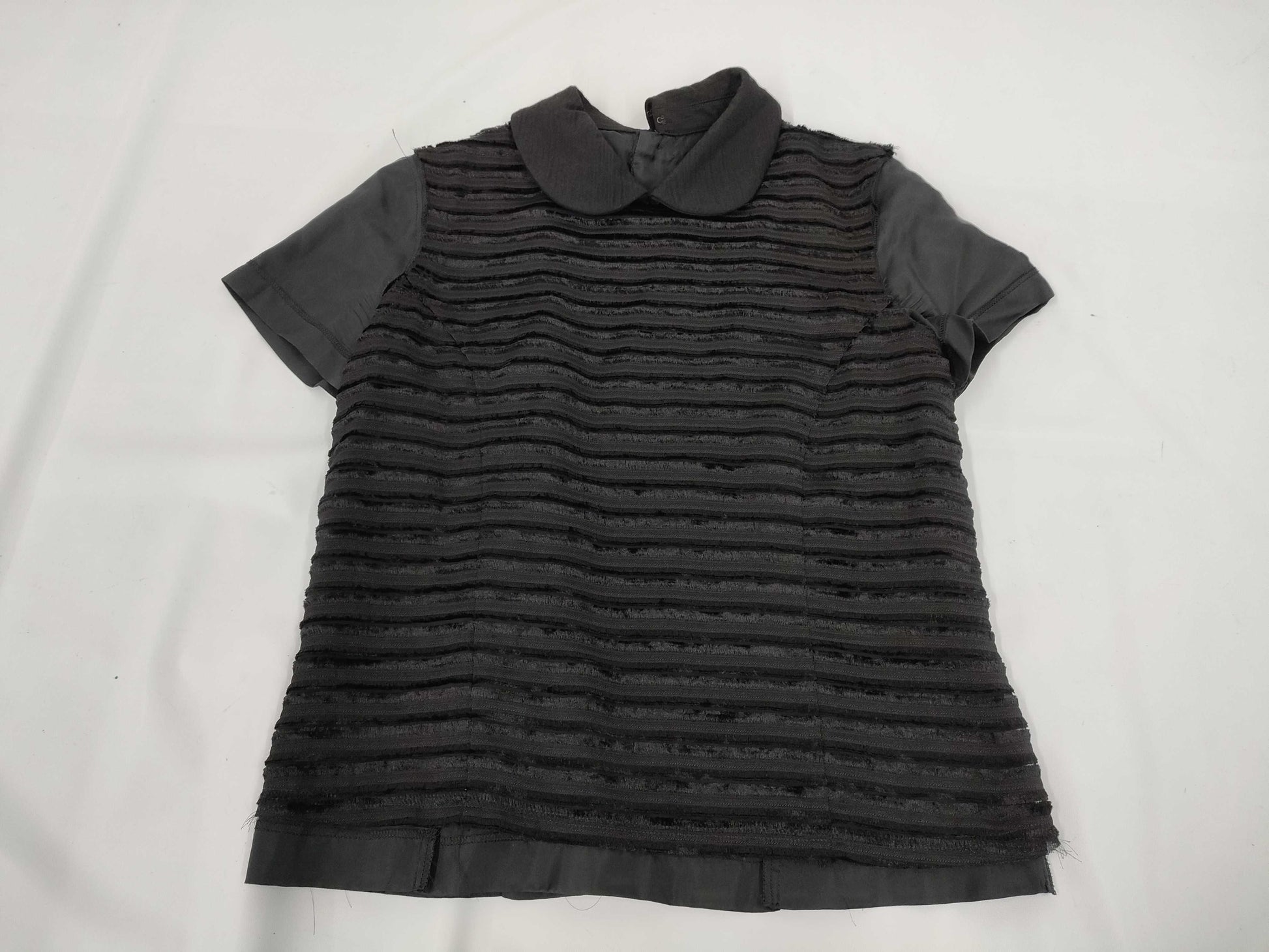 COMME des GARCONS COMME de GARCONS COMME de GARCONS COMME de GARCONS Early Archive AD2006 Velour Border Sleeveless Top Blouse Black Size M