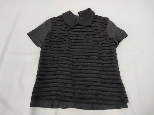 COMME des GARCONS COMME de GARCONS COMME de GARCONS COMME de GARCONS Early Archive AD2006 Velour Border Sleeveless Top Blouse Black Size M