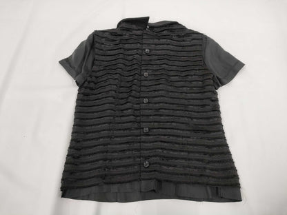 COMME des GARCONS COMME de GARCONS COMME de GARCONS COMME de GARCONS Early Archive AD2006 Velour Border Sleeveless Top Blouse Black Size M