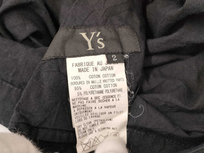 Ys Yohji Yamamoto Ribbed Cotton Long Sleeve Dress, Black, Size 2