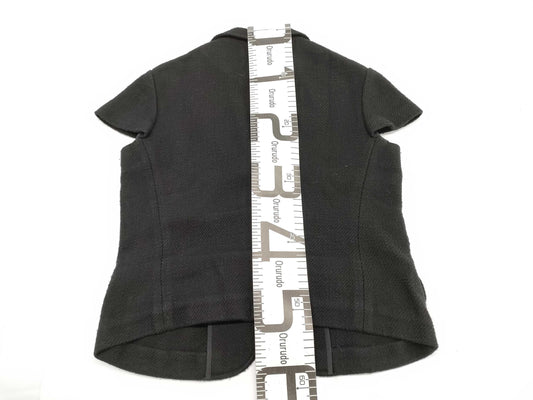 Ys Yohji Yamamoto 2/4 Sleeve Single Breasted Jacket, Black, Size 2