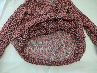 COMME des GARÇONS toricot COMME des GARÇONS early archive all-over print lace ruffle long sleeve blouse pink top