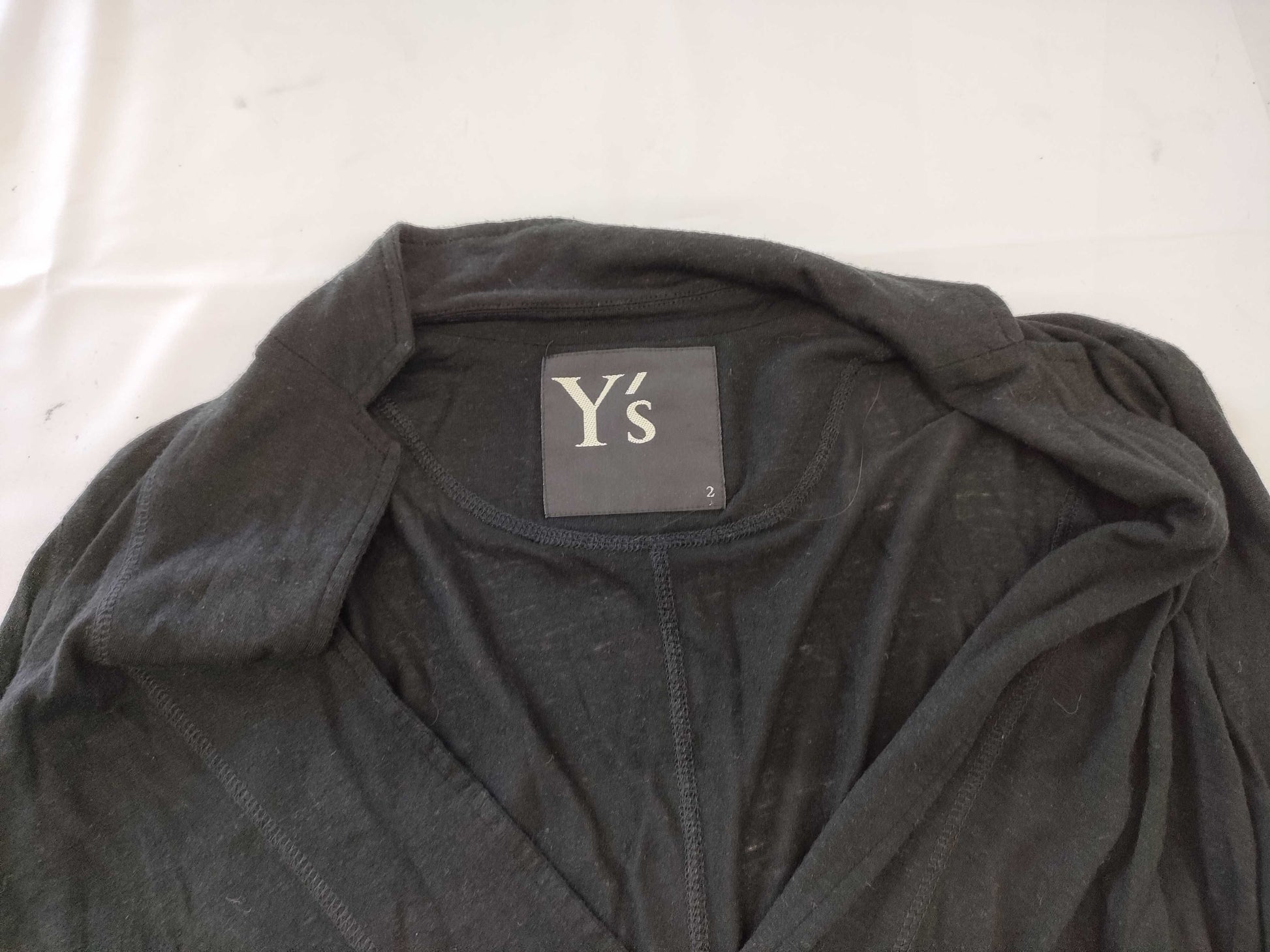 Ys Yohji Yamamoto Born Product Collared Cardigan, Black, Size 2