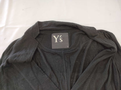 Ys Yohji Yamamoto Born Product Collared Cardigan, Black, Size 2
