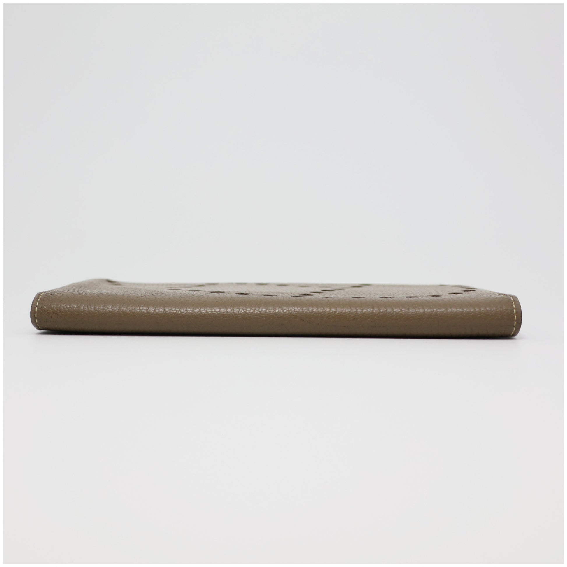 HERMES HERMES Evelyn Wallet Billfold Etoupe Chevre □N Stamp Billfold