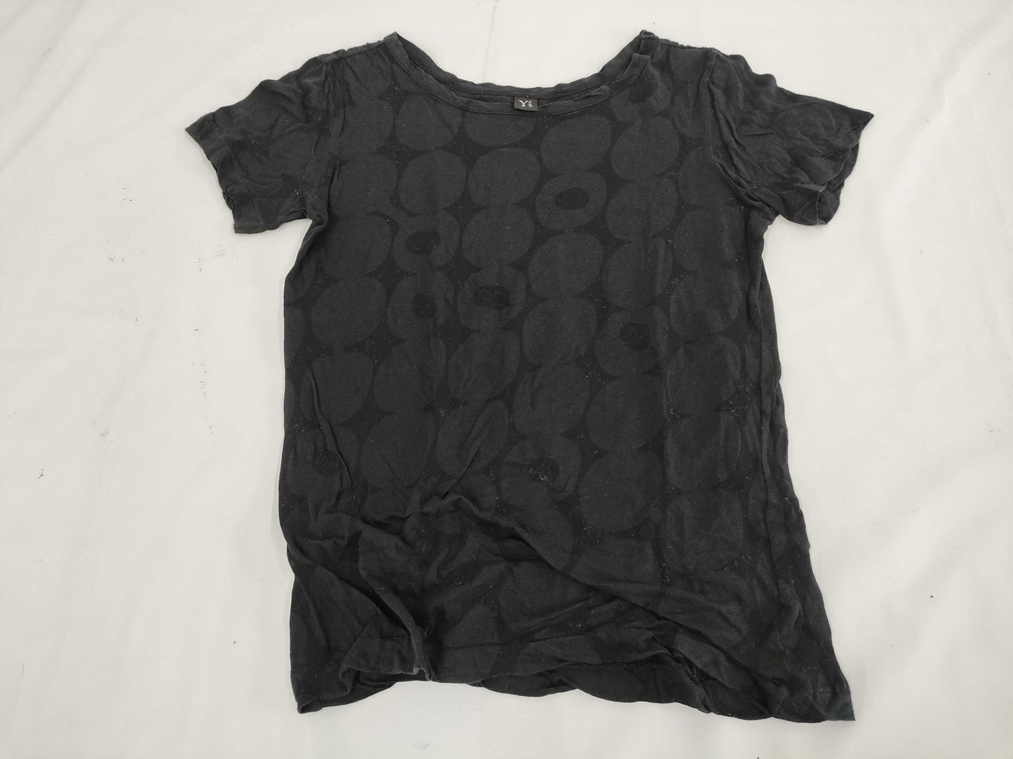 Ys Yohji Yamamoto All-Over Print T-Shirt, Black, Size 2