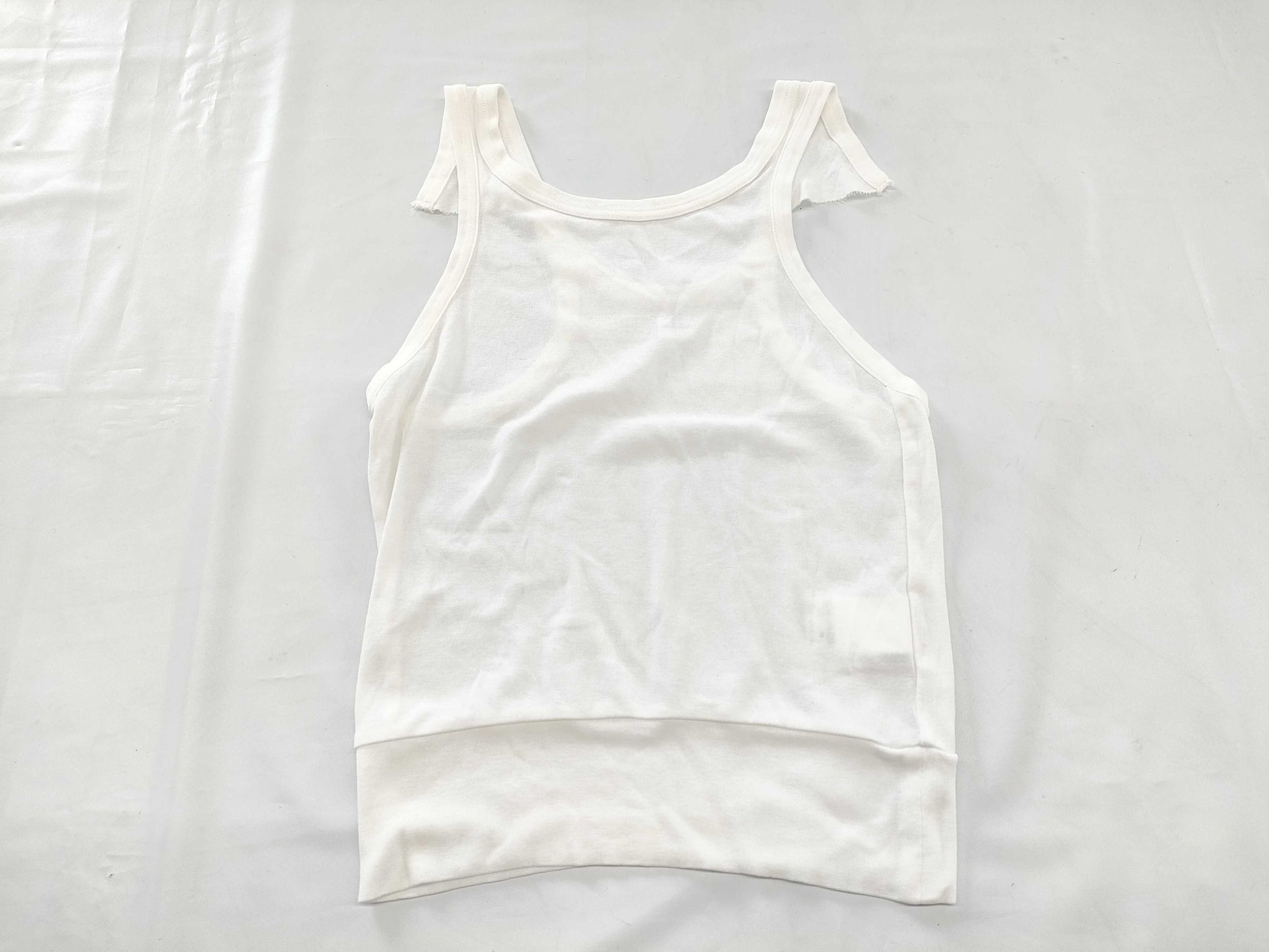 Ys Yohji Yamamoto Sleeveless Tank Top, White, Size 3, Tops