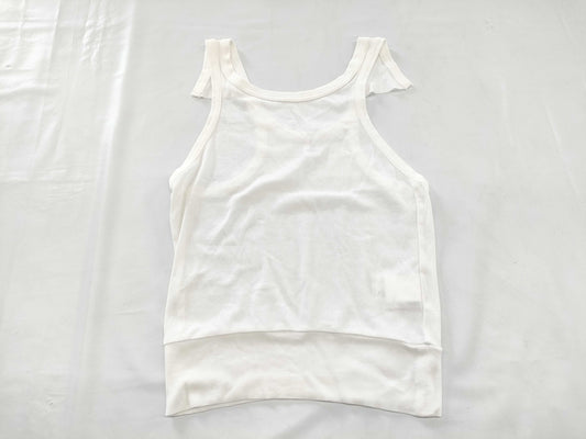 Ys Yohji Yamamoto Sleeveless Tank Top, White, Size 3, Tops