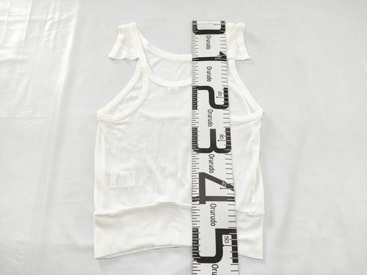 Ys Yohji Yamamoto Sleeveless Tank Top, White, Size 3, Tops