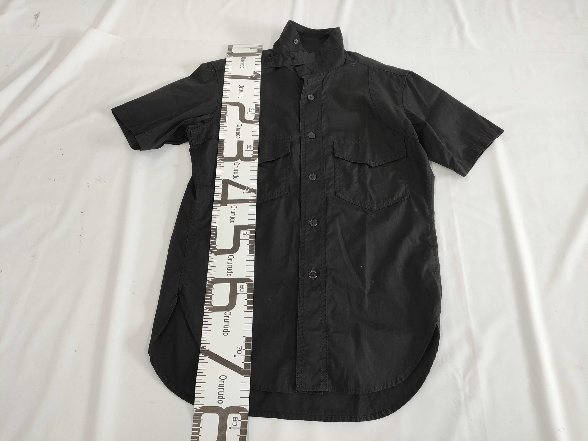 Ys Yohji Yamamoto Pocket Short Sleeve Shirt, Black, Size 2