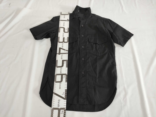 Ys Yohji Yamamoto Pocket Short Sleeve Shirt, Black, Size 2