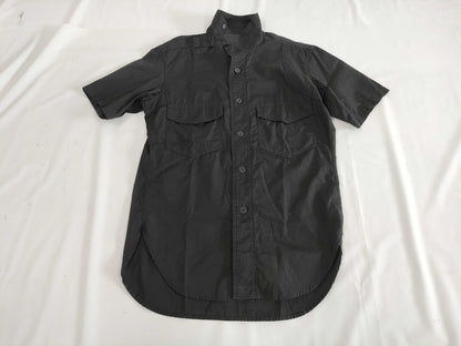 Ys Yohji Yamamoto Pocket Short Sleeve Shirt, Black, Size 2