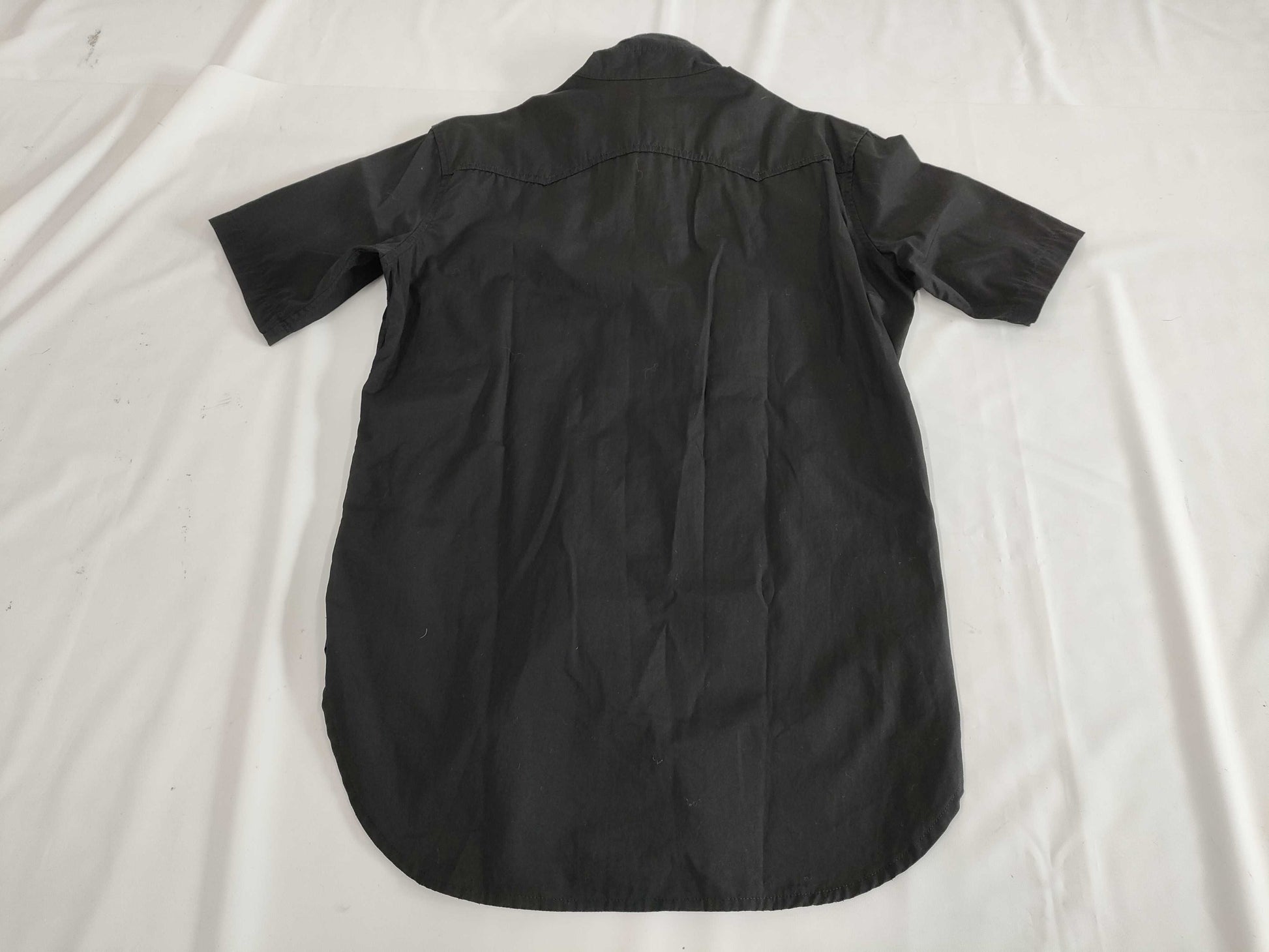 Ys Yohji Yamamoto Pocket Short Sleeve Shirt, Black, Size 2