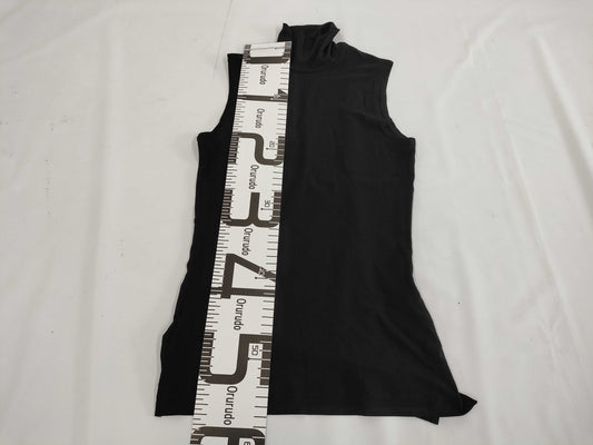 Ys Yohji Yamamoto Turtleneck Sleeveless Top, Black, Size 3