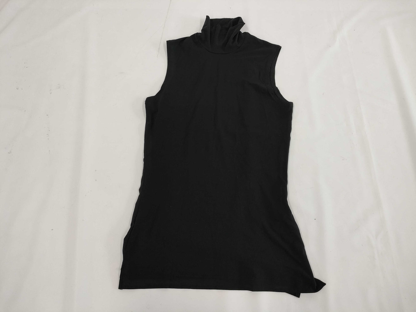 Ys Yohji Yamamoto Turtleneck Sleeveless Top, Black, Size 3