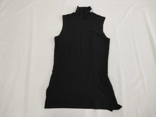 Ys Yohji Yamamoto Turtleneck Sleeveless Top, Black, Size 3