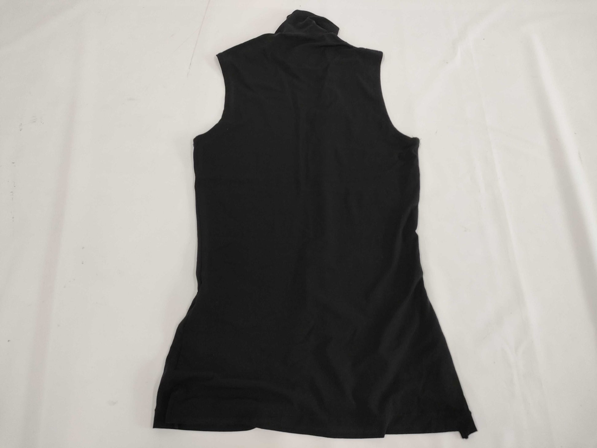 Ys Yohji Yamamoto Turtleneck Sleeveless Top, Black, Size 3