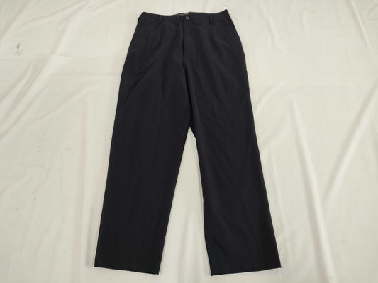 Ys Yohji Yamamoto Wool See-Through Slacks Navy Pants