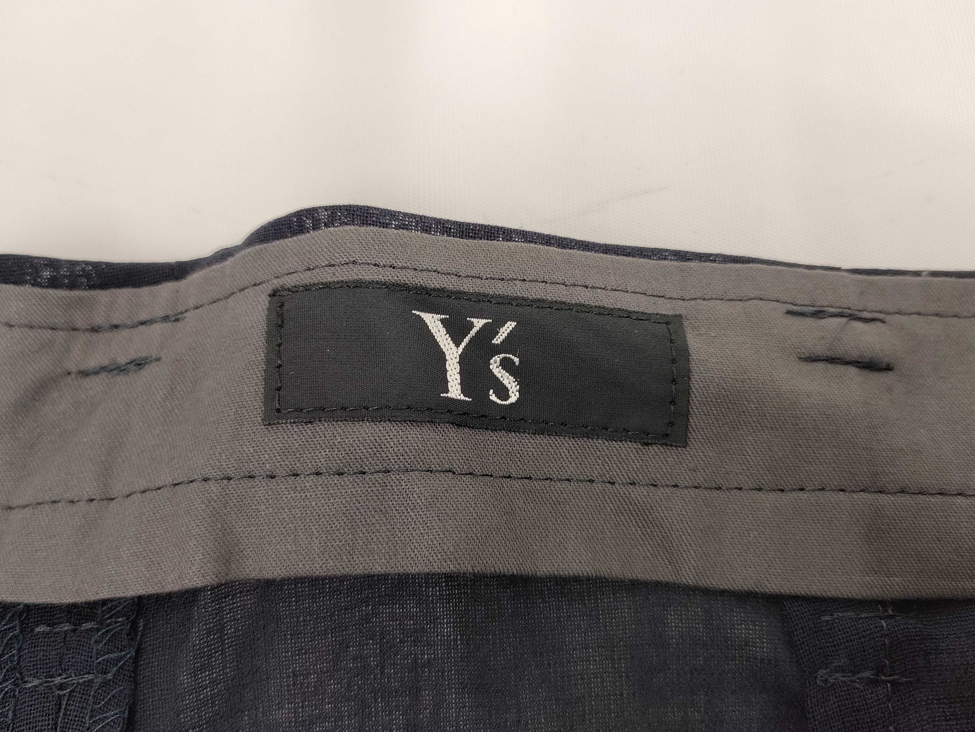 Ys Yohji Yamamoto Wool See-Through Slacks Navy Pants
