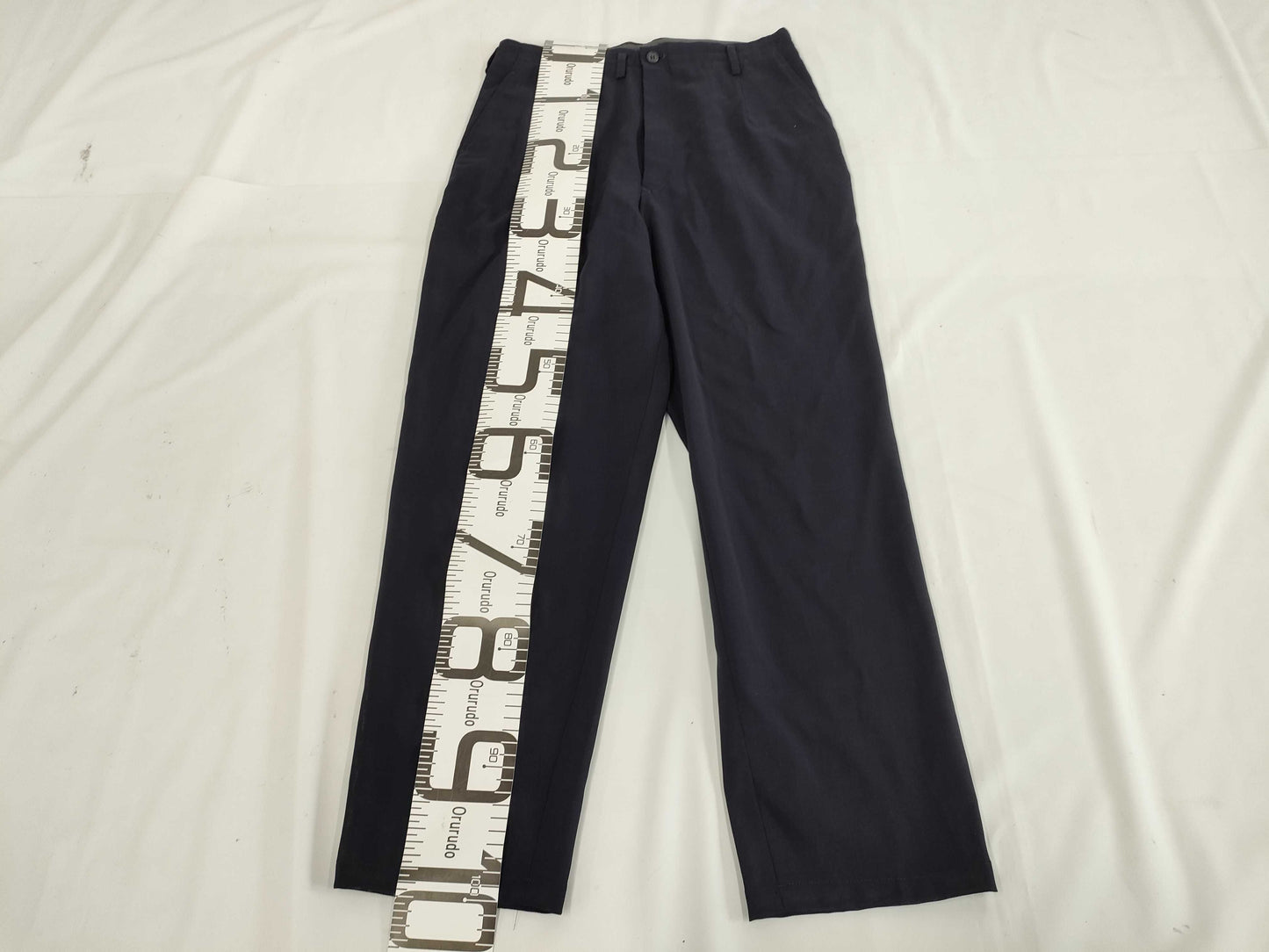 Ys Yohji Yamamoto Wool See-Through Slacks Navy Pants