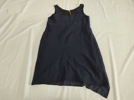 Ys Yohji Yamamoto Cotton Sleeveless Dress, Navy, Size 1