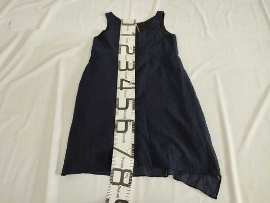 Ys Yohji Yamamoto Cotton Sleeveless Dress, Navy, Size 1