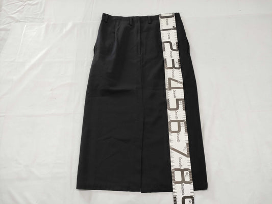 Ys Yohji Yamamoto wool tight long skirt in black