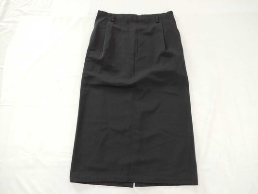 Ys Yohji Yamamoto wool tight long skirt in black