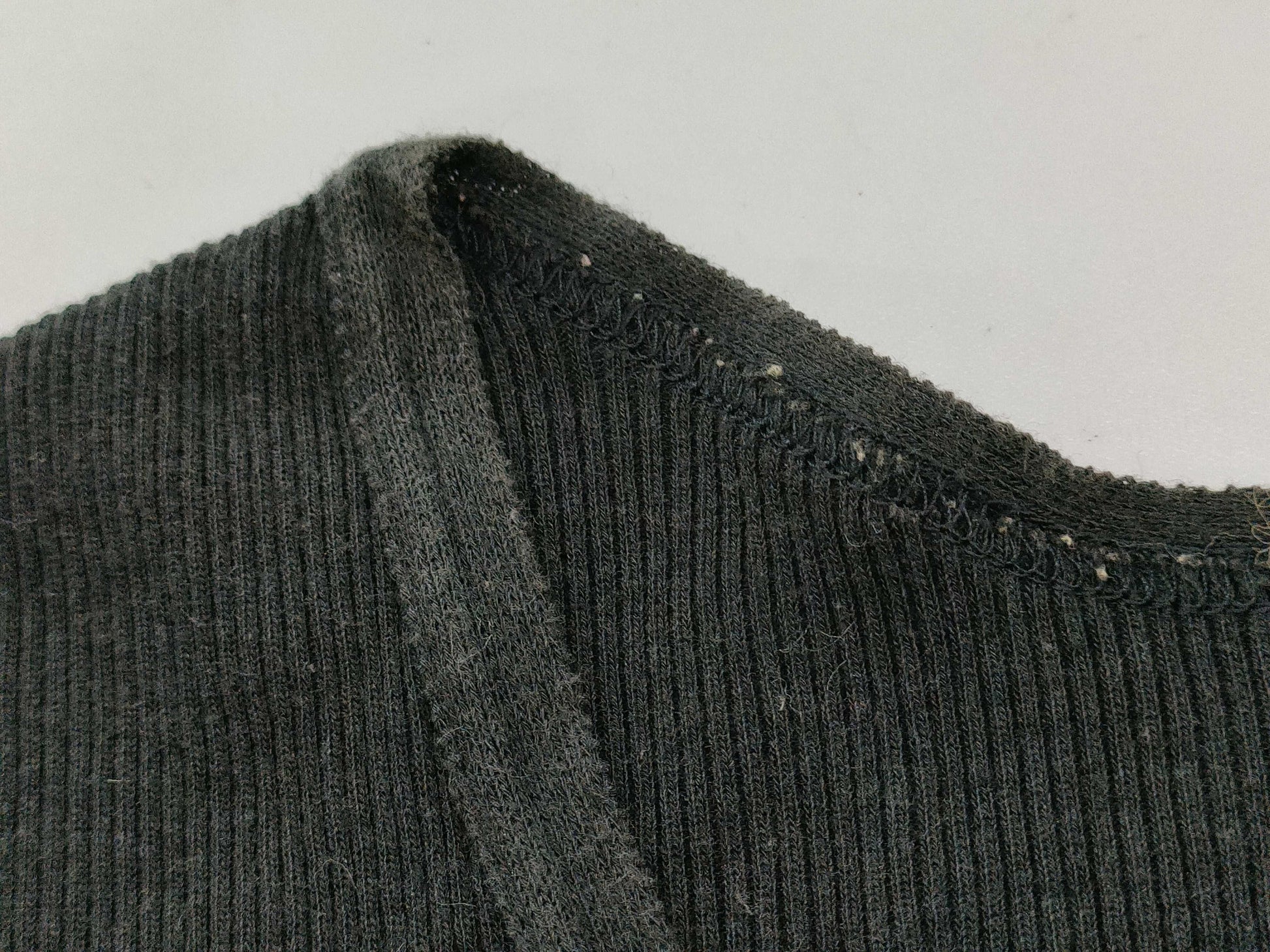 Ys for living Ys Yohji Yamamoto ribbed knit short-sleeved long dress in black
