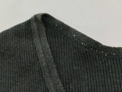 Ys for living Ys Yohji Yamamoto ribbed knit short-sleeved long dress in black