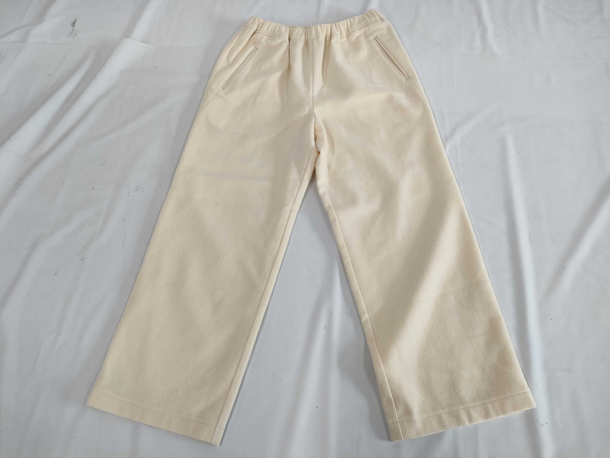 Ys for living Yohji Yamamoto wool wide-leg pants in ivory