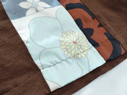 toricot COMME des GARÇONS early archive patchwork wool short sleeve T-shirt in brown
