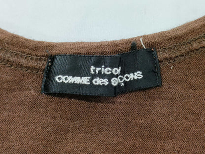 toricot COMME des GARÇONS early archive patchwork wool short sleeve T-shirt in brown