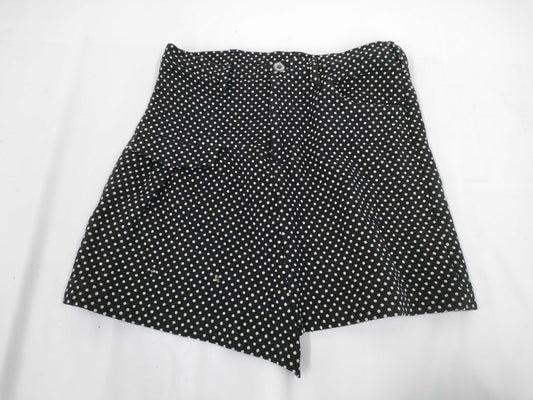 Ys Yohji Yamamoto Polka Dot Pattern Asymmetrical Shorts Black Size 2 Pants
