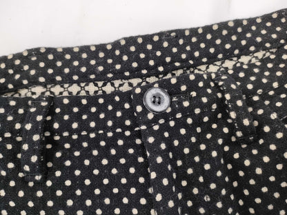 Ys Yohji Yamamoto Polka Dot Pattern Asymmetrical Shorts Black Size 2 Pants