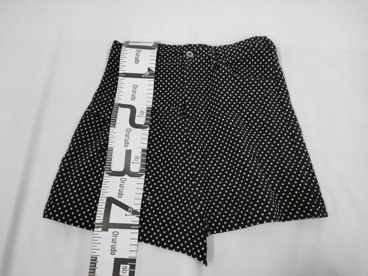 Ys Yohji Yamamoto Polka Dot Pattern Asymmetrical Shorts Black Size 2 Pants