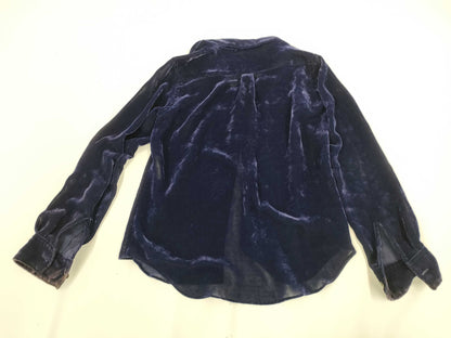 COMME des GARCONS robe de chambre COMME de GARCONS robe de chambre COMME de GARCONS early archive velour see-through long-sleeved shirt navy