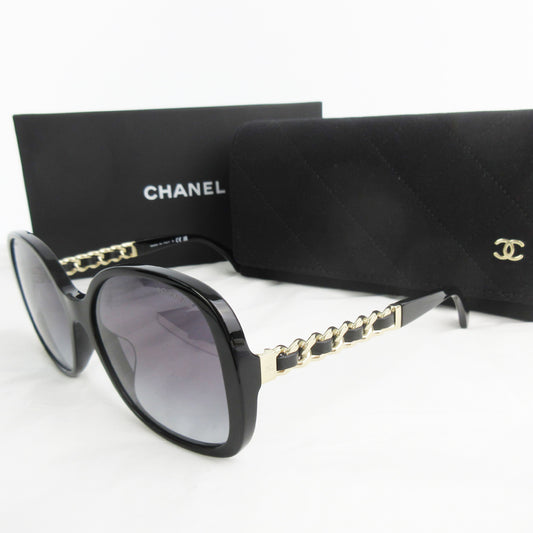  CHANEL Unused Eyewear Chain with Coco Mark Logo 5470-Q-A c.622/S6 Black Gold Hardware Sunglasses/Eyeglasses