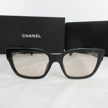  CHANEL Unused 3475-S-A c.501/SW Coco Mark Square Shape Optical Eyewear Black Pink Sunglasses