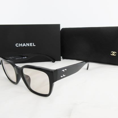  CHANEL Unused 3475-S-A c.501/SW Coco Mark Square Shape Optical Eyewear Black Pink Sunglasses