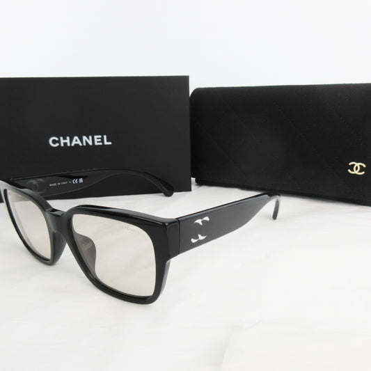  CHANEL Unused 3475-S-A c.501/SW Coco Mark Square Shape Optical Eyewear Black Pink Sunglasses